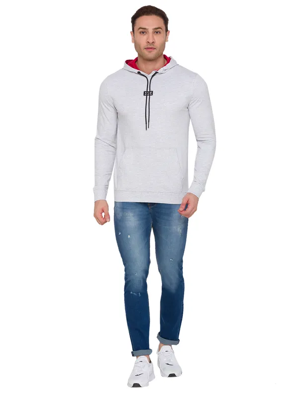 Being Human Clothing Men Regular Fit Hooded Hoody-Melantra Blk Mel