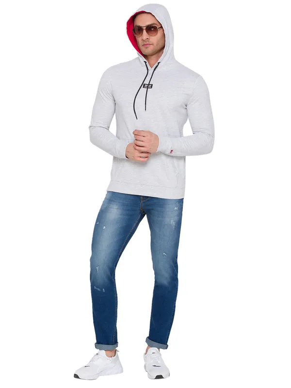 Being Human Clothing Men Regular Fit Hooded Hoody-Melantra Blk Mel