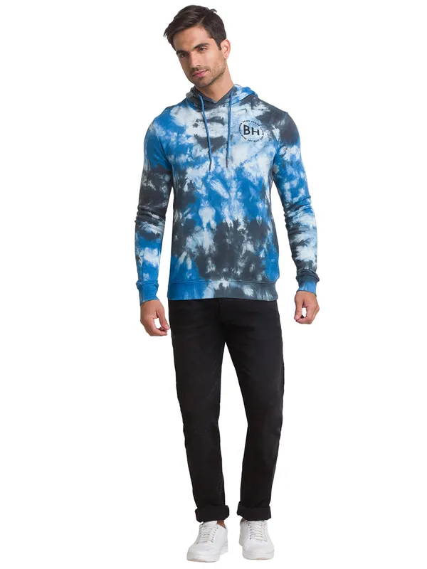 Being Human Clothing Men Regular Fit Hooded Hoody-Blue