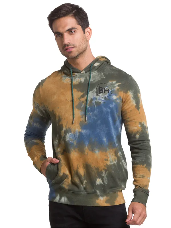 Being Human Clothing Men Regular Fit Hooded Hoody-Green