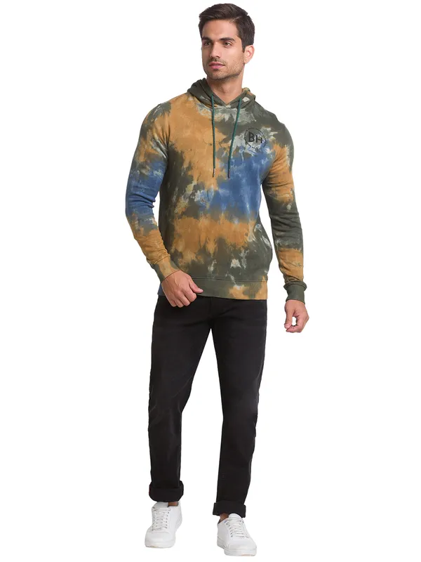 Being Human Clothing Men Regular Fit Hooded Hoody-Green