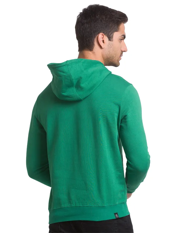 Being Human Regular Fit Men Hooded Hoody-Green