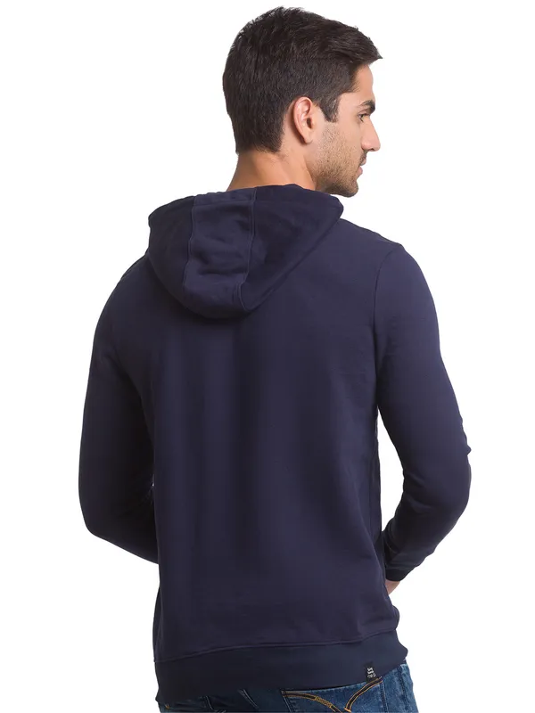 Being Human Regular Fit Men Hooded Hoody-Navy