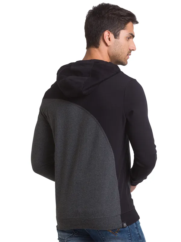 Being Human Regular Fit Men Hooded Hoody-Black