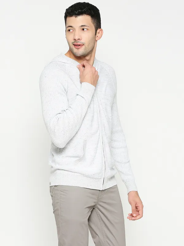 Being Human Clothing Men Regular Fit Hoody-Grey Melange