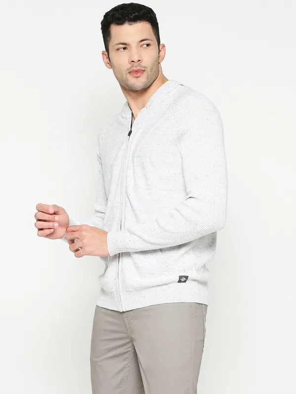 Being Human Clothing Men Regular Fit Hoody-Grey Melange