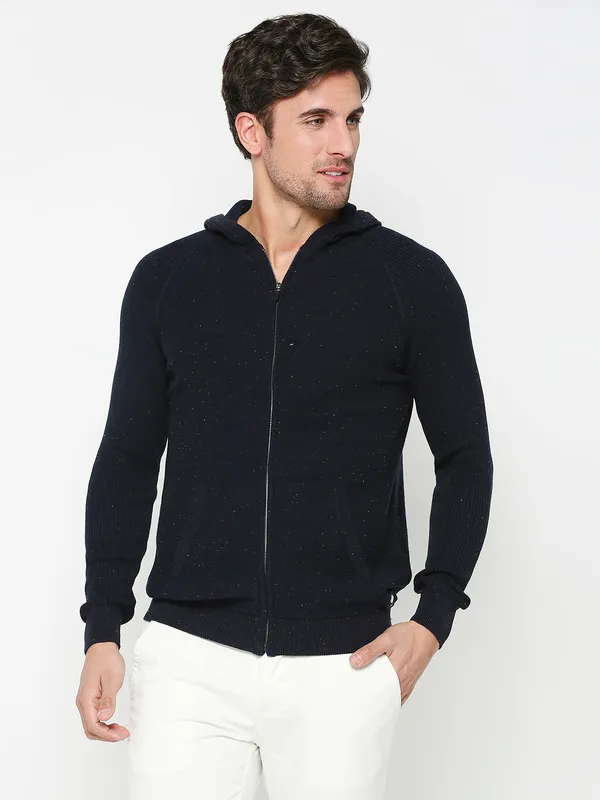 Being Human Clothing Men Regular Fit Hoody-Navy