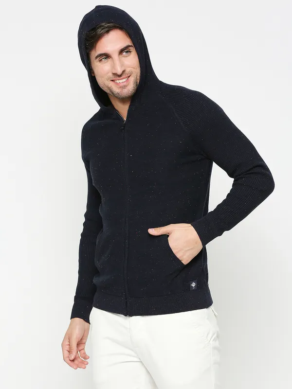 Being Human Clothing Men Regular Fit Hoody-Navy
