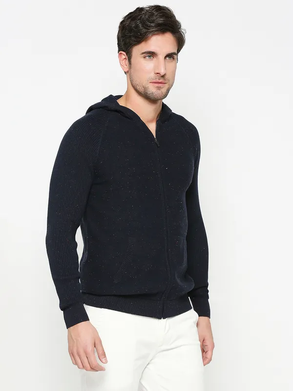 Being Human Clothing Men Regular Fit Hoody-Navy