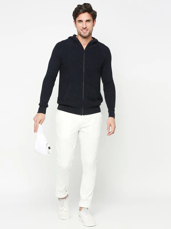 Being Human Clothing Men Regular Fit Hoody-Navy