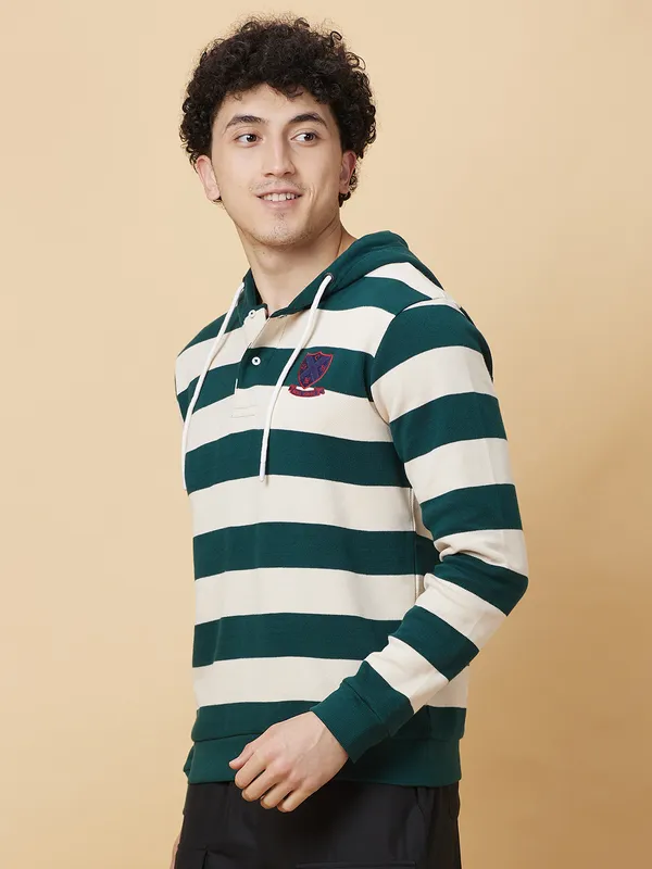 Being Human Mens-Top Hoody Deep Emerald