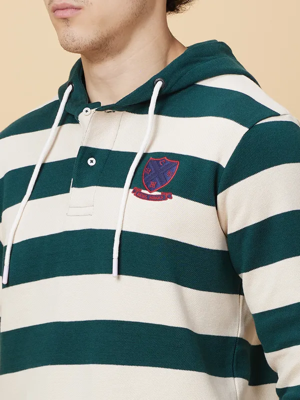 Being Human Mens-Top Hoody Deep Emerald