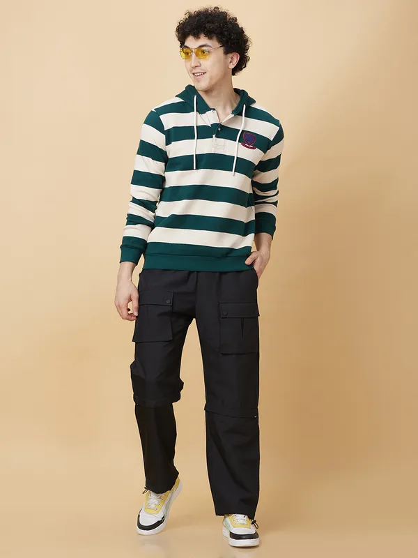 Being Human Mens-Top Hoody Deep Emerald