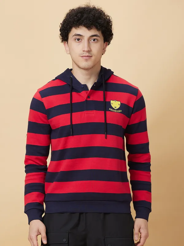 Being Human Mens-Top Hoody Midnight Blue