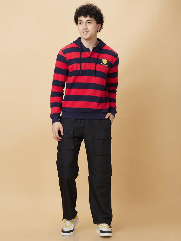 Being Human Mens-Top Hoody Midnight Blue