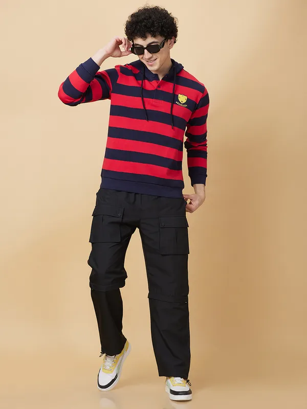 Being Human Mens-Top Hoody Midnight Blue