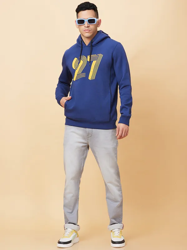 Being Human Clothing Mens-Top Hoody Carbon