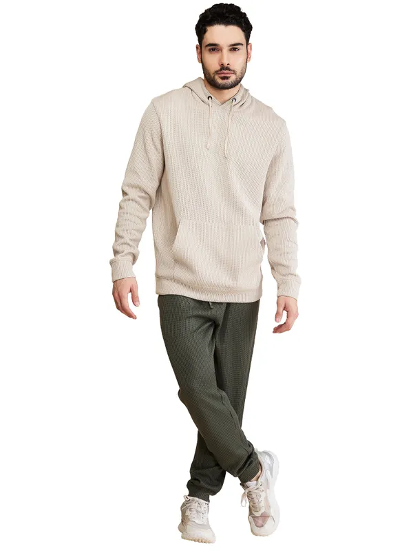 Being Human Clothing Mens-Top Hoody Chalk