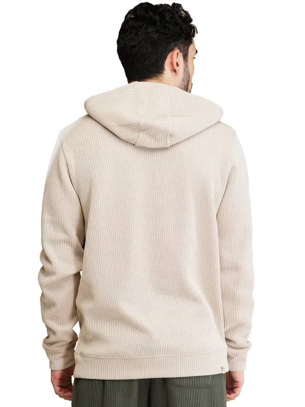 Being Human Clothing Mens-Top Hoody Chalk