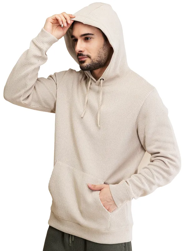 Being Human Clothing Mens-Top Hoody Chalk