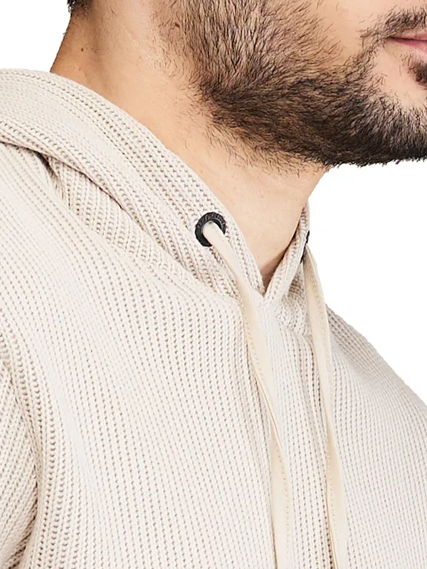 Being Human Clothing Mens-Top Hoody Chalk