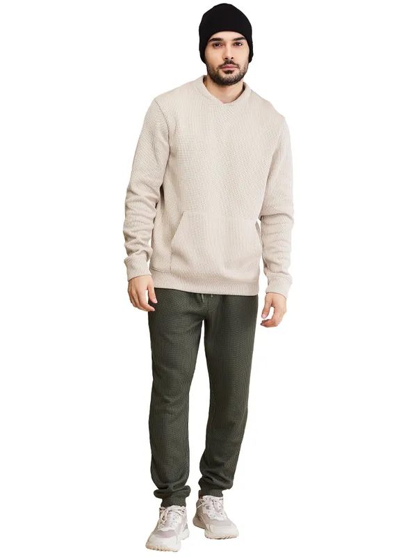 Being Human Clothing Mens-Top Hoody Chalk