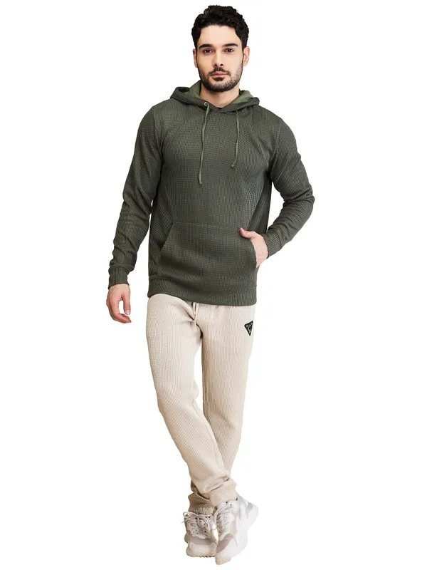 Being Human Clothing Mens-Top Hoody Olive