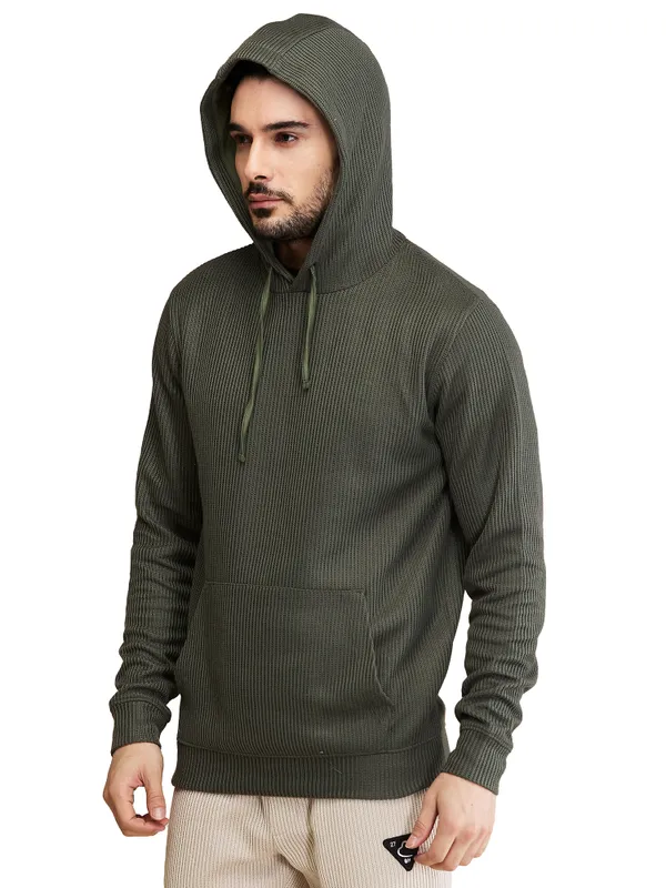 Being Human Clothing Mens-Top Hoody Olive