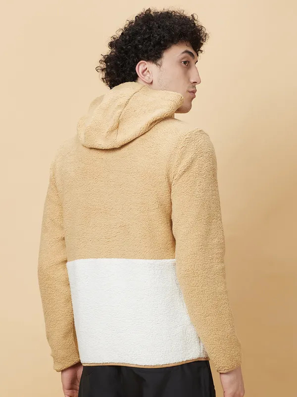 Being Human Mens-Top Hoody Beige & Ecru