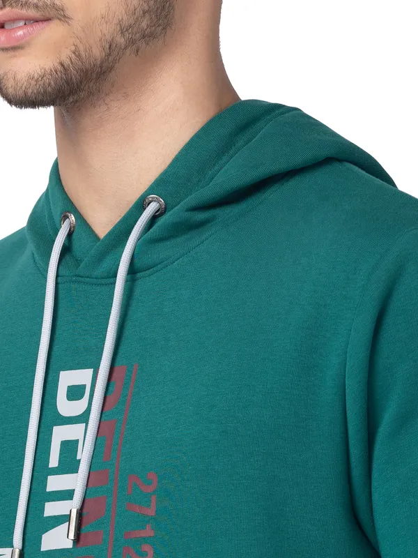 Being Human Regular Fit Men Hooded Hoody-Dk.Green