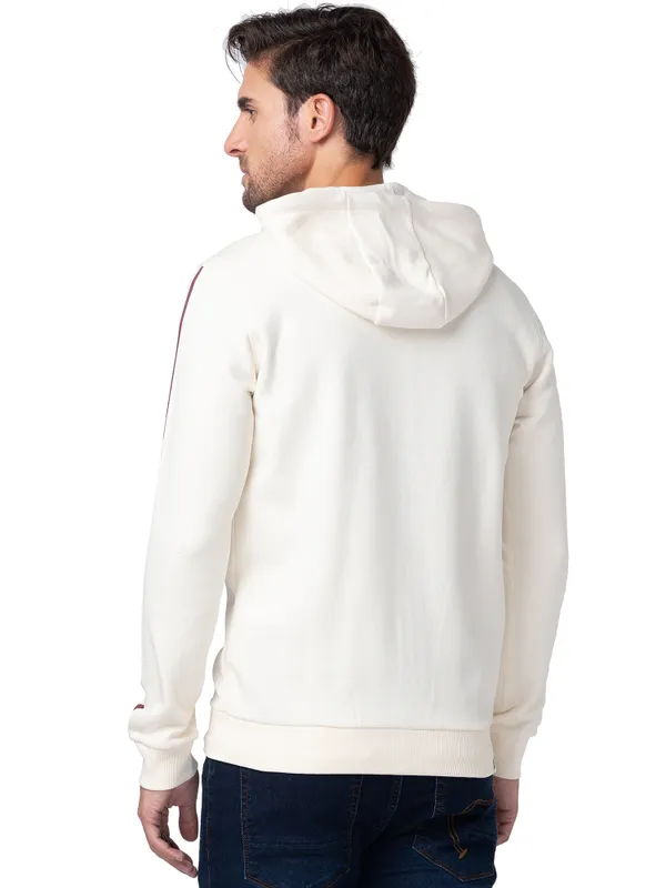 Being Human Regular Fit Men Hooded Hoody-Ecru