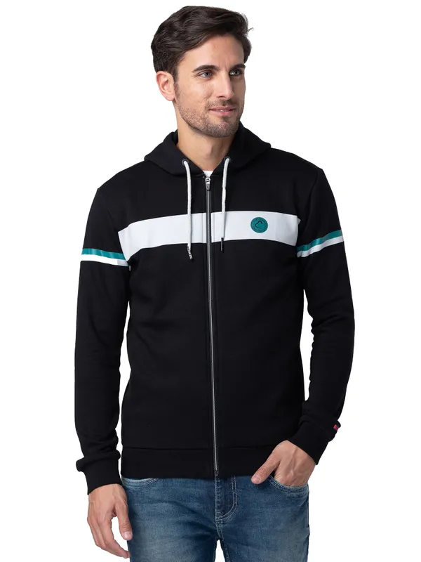 Being Human Clothing Men Regular Fit Hooded Hoody-Black