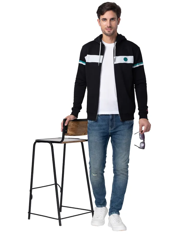 Being Human Clothing Men Regular Fit Hooded Hoody-Black