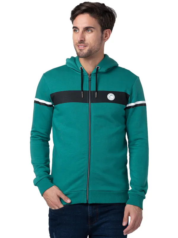Being Human Clothing Men Regular Fit Hooded Hoody-Dk.Green