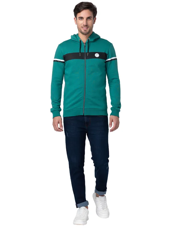 Being Human Clothing Men Regular Fit Hooded Hoody-Dk.Green