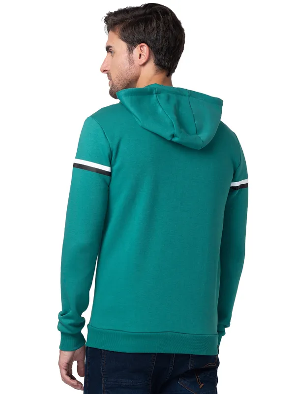 Being Human Clothing Men Regular Fit Hooded Hoody-Dk.Green
