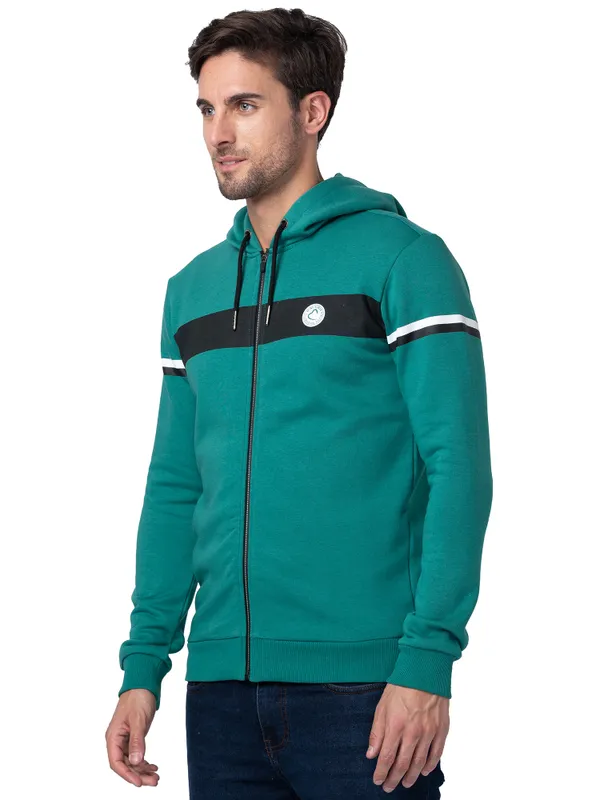 Being Human Clothing Men Regular Fit Hooded Hoody-Dk.Green