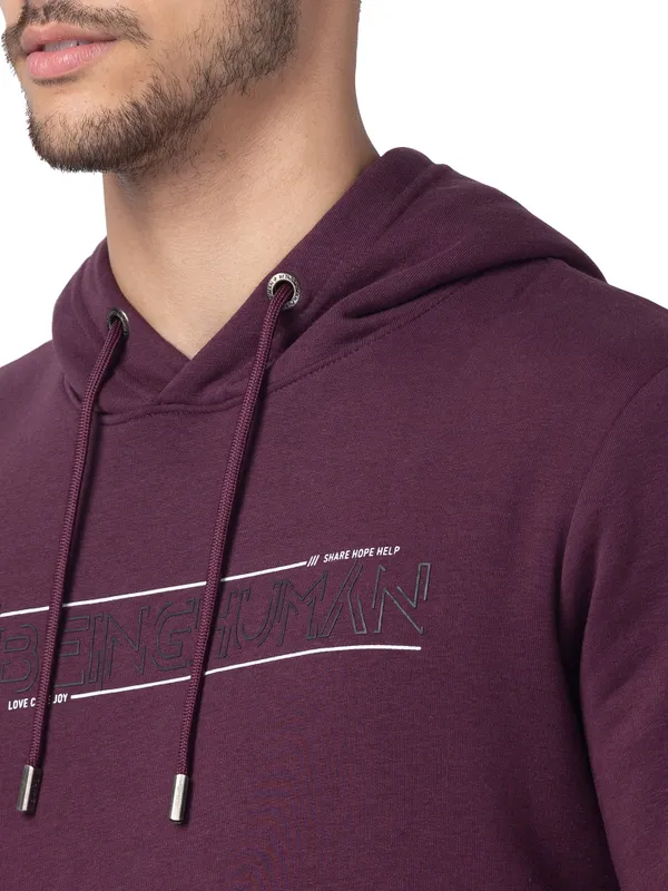 Being Human Clothing Men Regular Fit Hooded Hoody-Fig