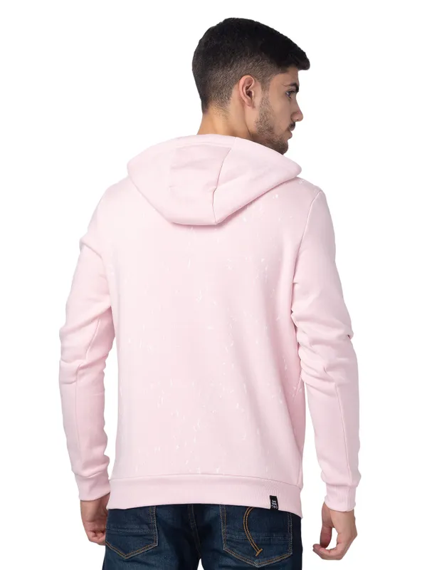 Being Human Regular Fit Men Hooded Hoody-Baby Pink