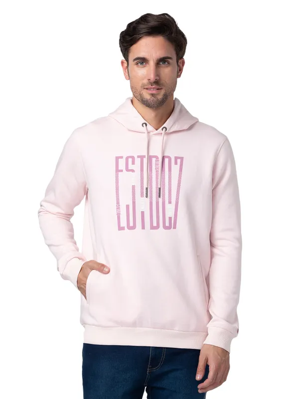 Being Human Regular Fit Men Hooded Hoody-Baby Pink