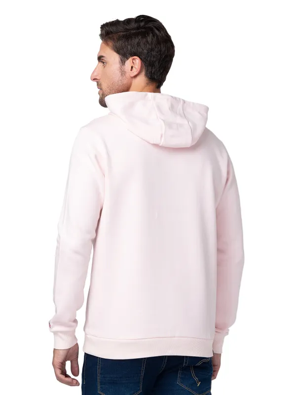 Being Human Regular Fit Men Hooded Hoody-Baby Pink