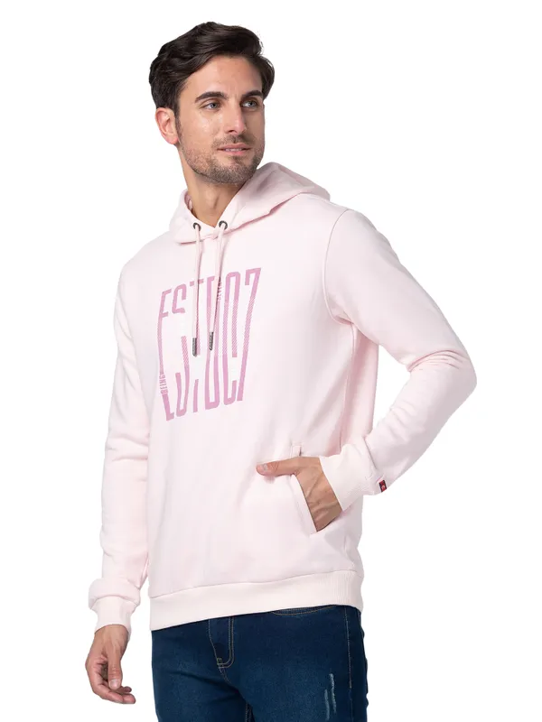 Being Human Regular Fit Men Hooded Hoody-Baby Pink