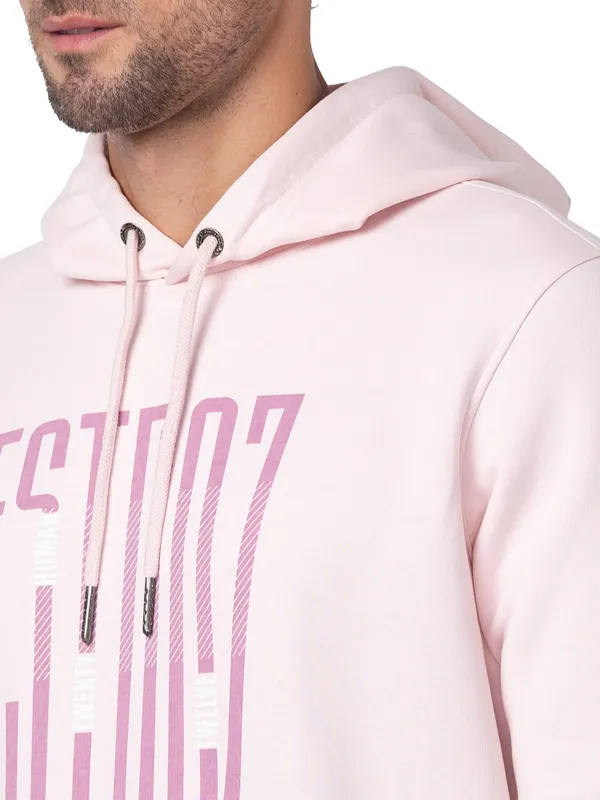 Being Human Regular Fit Men Hooded Hoody-Baby Pink