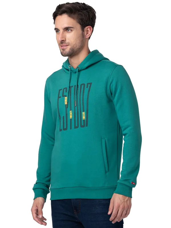 Being Human Regular Fit Men Hooded Hoody-Dk.Green