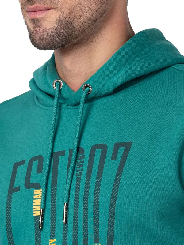 Being Human Regular Fit Men Hooded Hoody-Dk.Green