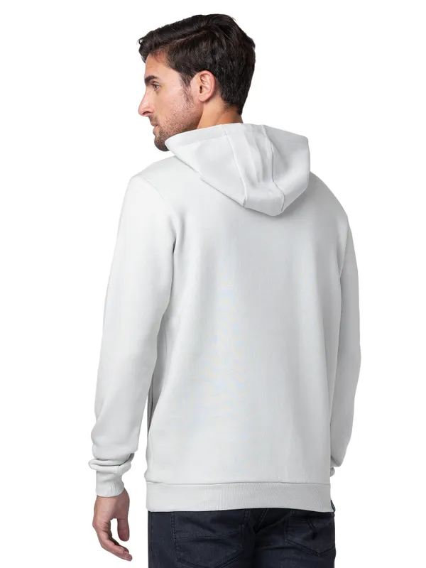 Being Human Regular Fit Men Hooded Hoody-Lt.Grey