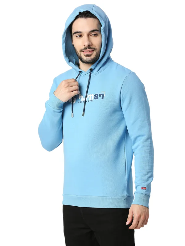 Being Human Regular Fit Men Hooded Hoody-Blue