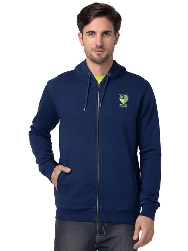 Being Human Regular Fit Men Hooded Hoody-Navy