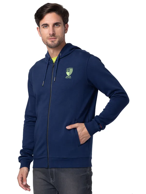 Being Human Regular Fit Men Hooded Hoody-Navy