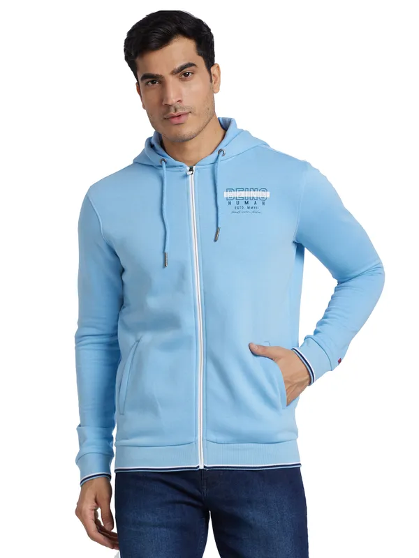 Being Human Regular Fit Men Hooded Hoody-Blue